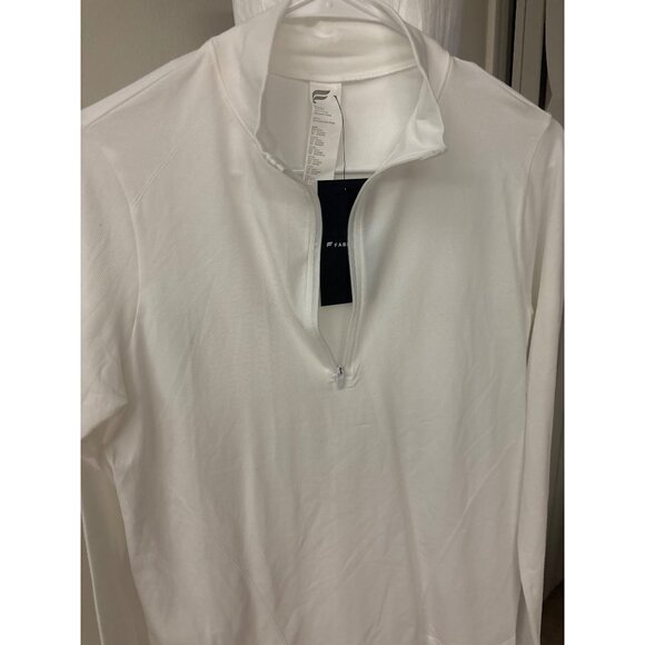 Fabletics Womens Medium White Half-Zip Pullover Long Sleeve Top Athletic - Picture 14 of 14